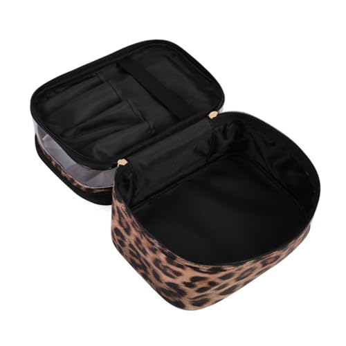 WOONEKY PVC-Doppelschicht-Make-up-Tasche tragbare Aufbewahrungstasche einfache Kulturtasche Handheld-Organizer von WOONEKY