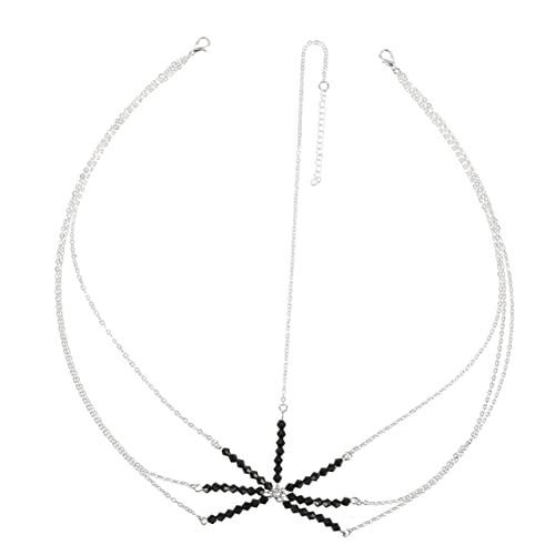 WOONEKY Hochzeitskopfbedeckung Mit Perlen Handgefertigtes Stirnband Aus Kristallen Und Funkelndes Kopfjuwel Für Bräute Vielseitig Tragbar Als Halskette von WOONEKY