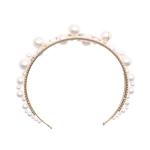 WOONEKY Braut Haarreif Mit Perlen Und Strass Eleganter Haarschmuck Für Hochzeiten Geburtstage Weihnachten Und Besondere Anlässe Handgefertigtes Accessoire Für Frauen von WOONEKY
