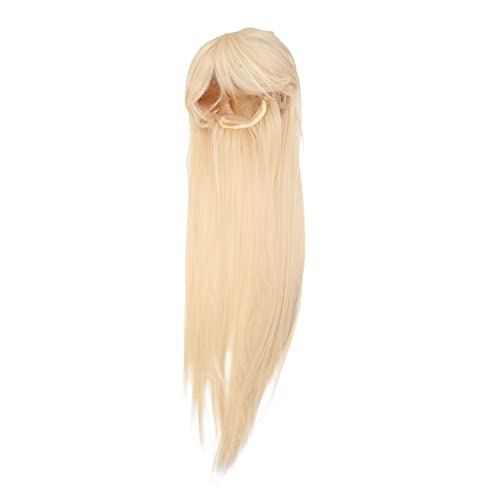WOONEKY Lange Gerade Damen Perücke Mit Fransen Synthetisches Haar Für Party Cosplay Und Alltag Hitzebeständig Hautfreundlich Und Realistisch Farbton Hellblond von WOONEKY