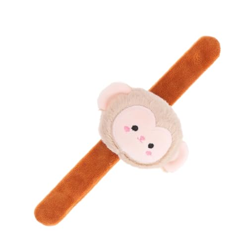 WOONEKY Plüsch Affe Schnapparmband Armband Kuscheliges Stofftier Armband Für Geburtstagsfeiern Kindergeburtstag Partygeschenk Niedlicher Affenanhänger Weiches Material von WOONEKY