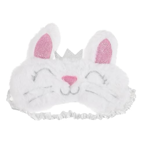 WOONEKY Plüsch Schlafmaske Augenabdeckung Kaninchen Design Für Kinder Und Erwachsene Atmungsaktive Augenmaske Für Reisen Lichtblockierende Augenmaske Bequeme Und Weiche Schlafmaske Für von WOONEKY