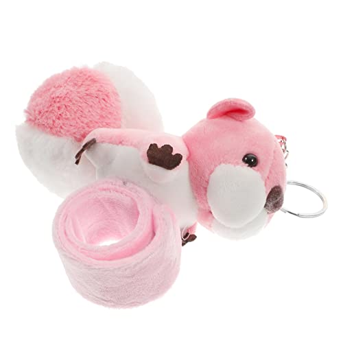 WOONEKY Plüsch Slap Armband Armband mit Eichhörnchen Weiches Kuscheltier Slap Bracelet als Party Mitgebsel Sicher Verarbeitet Kindgerecht und Langlebig als Goodie Bag Füller von WOONEKY