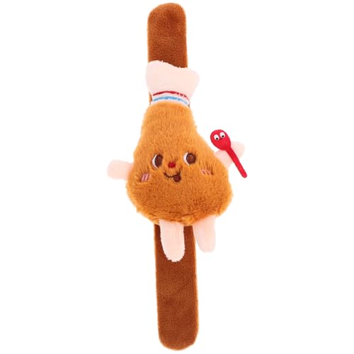 WOONEKY Plüsch Snap Armband Lustiges Hähnchenbein Design Party Mitgebsel Elastisches Slap Bracelet für Kindergeburtstage Kreative Spielzeugüberraschung Leicht Handlich von WOONEKY