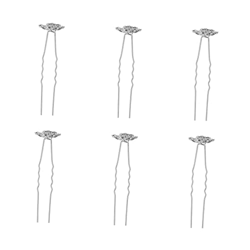 WOONEKY 6stücke Schneeflocken Haarschmuck Mit Strass Kristallen Handarbeit u Ordner Für Damen Stirnband Hochzeitskopfbedeckung Brautkopfbedeckung von WOONEKY