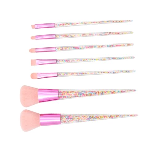 WOONEKY 7 Teiliges Professionelles Make up Pinselset Für Kosmetik Bequeme Puderapplikation Für Frauen Pink Tube Pinke Borsten Ideal Für Lidschatten Foundation Und Mehr von WOONEKY