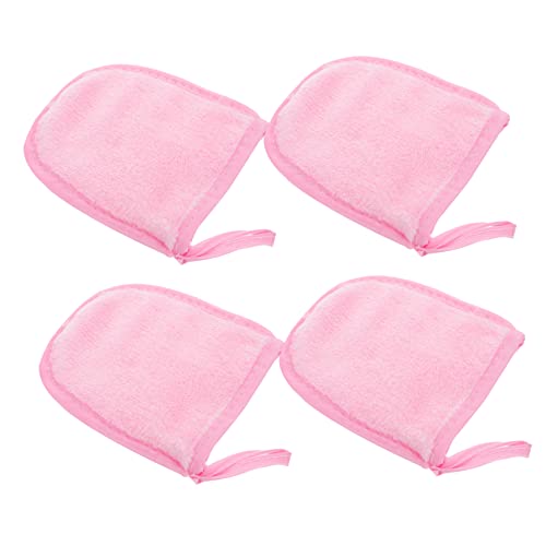 WOONEKY 4stücke Praktische Gesichtreinigungs-handschuhe Wiederverwendbare Make-up Entferner Puff Sanfte Kosmetik Reinigungshandschuhe Für Empfindliche Haut Waschbar Und von WOONEKY