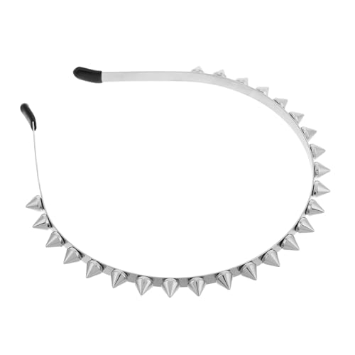 WOONEKY Punk Nieten Stirnband mit Spitzen Metallspikes Haarreif für Frauen Goth Konzert Haarband Modisches Festival Accessoire für Cosplay und Alltag von WOONEKY