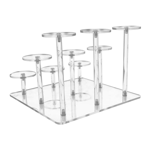 WOONEKY Regal Tablett Skulptur Figuren-Display-Basis Desktop-Make-up-Rack-Organizer Desktop-Parfüm-Präsentationsständer Acryl Veranstalter Parfümständer Ausstellungsstand Schminkständer von WOONEKY