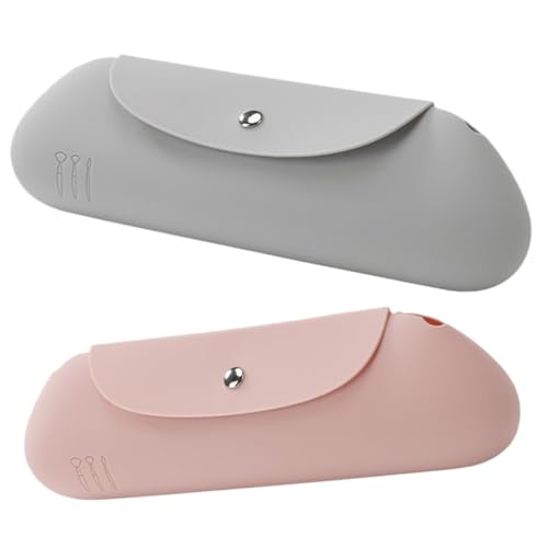 WOONEKY 2stücke Silikon Kosmetiktasche Für Makeup Pinsel Leichte Und Tragbare Aufbewahrung Für Reisen Outdoor Und Picnics Praktischer Organizer Für Frauen von WOONEKY