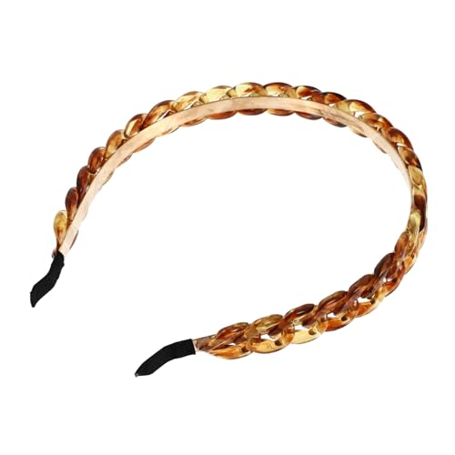 WOONEKY Retro Haarreif Für Damen Ketten Haarband Aus Acryl Einheitsgröße Charmantes Haarschmuck Für Partys Und Tägliche Outfits Vintage Kopfschmuck Für Mädchen von WOONEKY