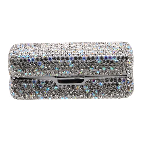 WOONEKY Rhinestone Lippenstiftetui mit Spiegel Robuster Metall Lippenstifthalter Funkelnder Makeup Organizer für Damen Kompakter Kosmetikkoffer für Reisen Stilvolle Lippenstift WOONEKY Rhinestone Lippenstiftetui mit Spiegel Robuster Metall Lippenstifthalter Funkelnder Makeup Organizer für Damen Kompakter Kosmetikkoffer für Reisen Stilvolle Lippenstift von WOONEKY