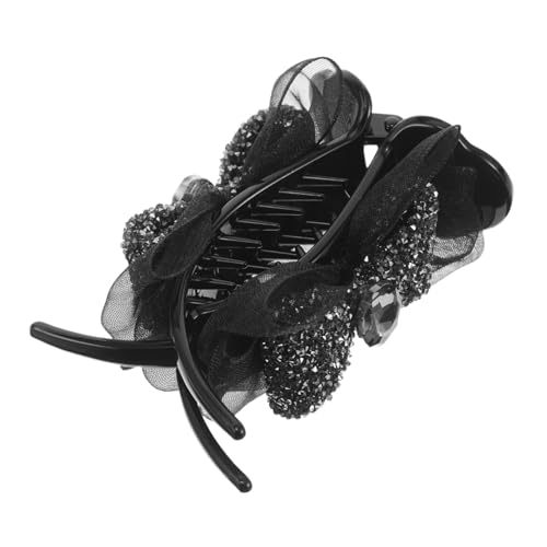 WOONEKY Rhinestone Schleifen Haarspange für Damen Multifunktionale Haarklammer für Hohen Pferdeschwanz Brötchen und Hochsteckfrisuren für Partys und Hochzeiten von WOONEKY