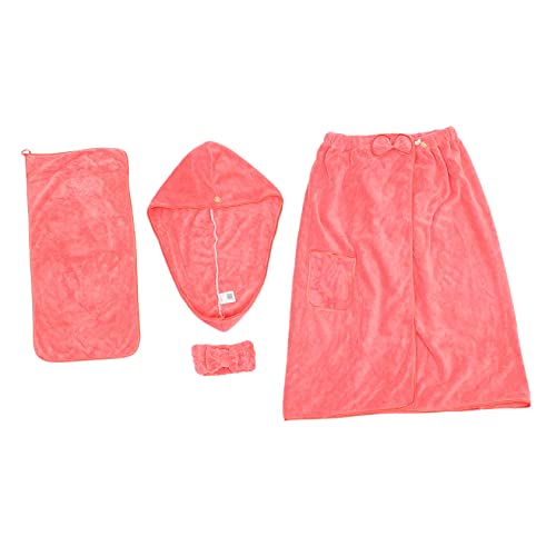 WOONEKY Badetuch-set Für Frauen Mit Wickeltuch Duschhut Und Stirnband Aus Hochwertigem Polyesterfasermaterial Für Spa Und Zuhause von WOONEKY