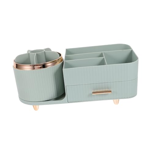 WOONEKY Rotierender Make-up-Pinselhalter rotierender Organizer Kosmetikvitrinen makeup brush holder make up brush holder Tischvitrine Lagerregal Pinselhalter Make-up-Organizer Schminktisch von WOONEKY