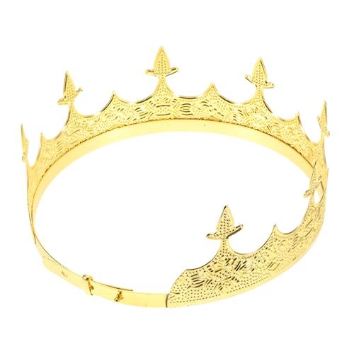 WOONEKY Royal Herren Krone Retro Design Verstellbar Festival und Halloween Kopfbedeckung für Geburtstage Hochzeiten Kostüm Accessoire von WOONEKY