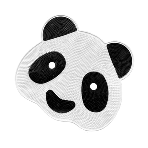 WOONEKY Rutschfeste Panda Fuß und Rückenschrubbermatte Weiche Massage Saugnapffixierung Sanfte Hautpflege Abgestorbene Hautentfernung Duschmatte für Fuß und Rückenreinigung von WOONEKY