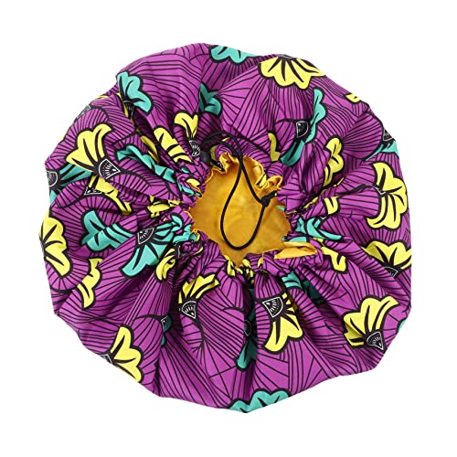 WOONEKY Schlaf Haarhaube Aus Polyester Für Damen Elastische Nachtmütze Badehut Zum Duschen Haushaltskappe Passt Und Schützt Das Haar von WOONEKY