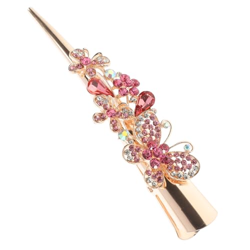 WOONEKY Schmetterling Haarspange Mit Strass Für Damen Dekorative Krokodilklemmen Als Haarschmuck Glänzende Haarspangen Zum Stylen Für Verschiedene Anlässe von WOONEKY