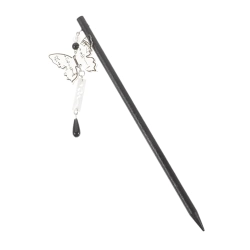 WOONEKY Schwarze Haarschmuck Blüten Haarstäbchen mit Quaste Dekorative Haarnadel für Damen und Mädchen Eleganter Kopfschmuck für Hochzeit Party und Alltag Langlebiges Material von WOONEKY