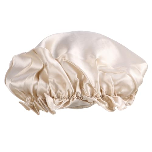 WOONEKY Seiden-schlafmütze Haarhauben Für Damen Schlafmütze Mit Wellenrand Bequem Atmungsaktiv Für Familie Und Freunde von WOONEKY