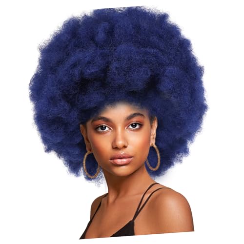WOONEKY Short Afro Curly Wig für Schwarze Frauen Atmungsaktive Kappe Hitzebeständiges Synthetisches Haar Weiche Natürliche Textur Vielseitig für Cosplay Partys Alltag Volumen Leicht von WOONEKY