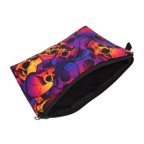 WOONEKY Skull Travel Kosmetiktasche Für Damen wasserdichte Make-up Aufbewahrungstasche Mit Einzigartigem Design Für Reisen Und Camping Multifunktional Und Langlebig von WOONEKY