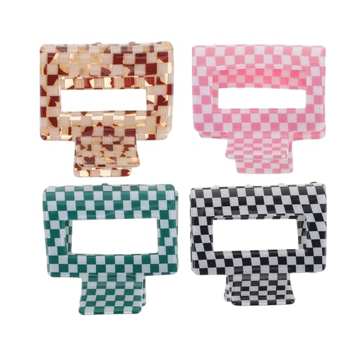 WOONEKY Haarspangen-set Mit Schachbrettmuster Flache Haarspange Aus Acetat Für Frauen Und Mädchen von WOONEKY