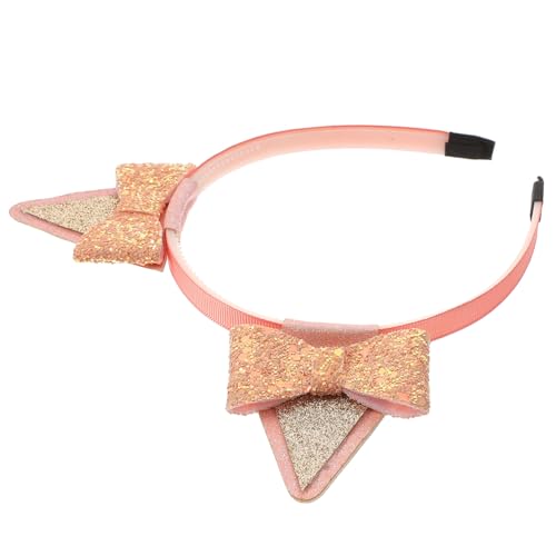 WOONEKY Cat Ears Haarreif Mit Pailletten Und Schleife Für Junge Mädchen Süßes Und Bequemes Stirnband Für Partys Festivals Und Cosplay von WOONEKY