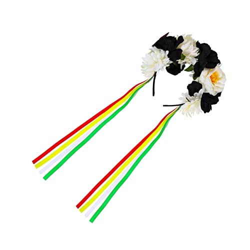 WOONEKY Lifelike Flower Headband Für Halloween Simulierte Blütenkopfbedeckung Mit Schmetterlingen Für Kostümpartys Und Fotoshootings Anpassbar Für Frauen Und Mädchen von WOONEKY