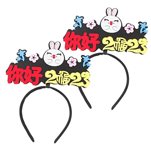 WOONEKY 2stücke Year Haarreifen Lustige Neujahrs-haarbänder Für Partys Festivals Und Feiern Leicht Und Für von WOONEKY