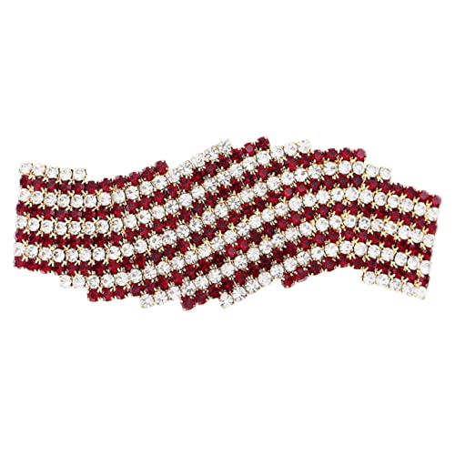 WOONEKY Rote Strass Haarklammer Für Damen Elegante Haarspange Mit Funkelnden Rhinestones Hochzeits Und Festtags-haarschmuck Für Partys Hochzeiten Und Besondere Anlässe WOONEKY Rote Strass Haarklammer Für Damen Elegante Haarspange Mit Funkelnden Rhinestones Hochzeits Und Festtags-haarschmuck Für Partys Hochzeiten Und Besondere Anlässe von WOONEKY