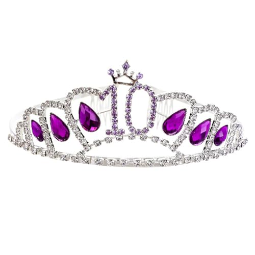 WOONEKY Strass Krone Rhinestone Haarschmuck Tiara Geburtstagsfeier Party Mädchen Diadem Schmuckstück von WOONEKY