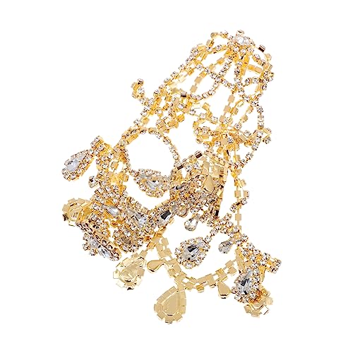 WOONEKY Braut Haarschmuck Mit Wasserfall-rhinestone-kette Für Hochzeiten Partys Und Besondere Anlässe Elegantes Leichtes Design Für Unvergessliche Momente von WOONEKY