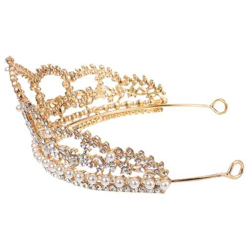 WOONEKY Kopfschmuck Mit Krone Aus Metall Mit Strasssteinen Für Bankette Junggesellinnenabschiede Hochzeitskleider von WOONEKY