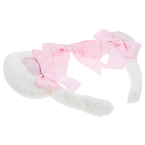 WOONEKY Party Haarband Mit Bärenohren Und Schleife Niedliches Weiches Kopfschmuck Für Karneval Geburtstagsfeiern Und Fotoshootings Für Frauen Und Mädchen von WOONEKY