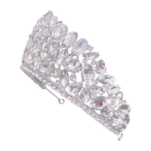 WOONEKY Braut-hochzeitskrone Für Mädchen Strass-kopfschmuck Modischer Brautschmuck von WOONEKY