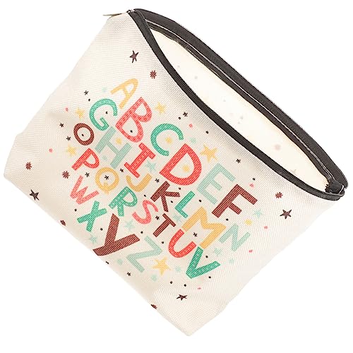 WOONEKY Make up Bag Für Damen Wasserdichter Kosmetik Organizer Mit Stylischem Buchstaben-Design Praktisches Reiseetui Für Make-up Und Toilettenartikel Für Unterwegs von WOONEKY