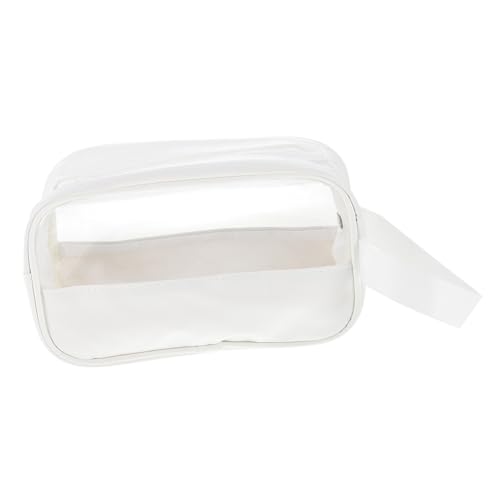 WOONEKY Transparente PU Kosmetiktasche Langlebige wasserdichte Make Up Tasche Kleine Reise Kulturbeutel für Damen Multifunktional für Toilettenartikel Einfache Robustes Material von WOONEKY