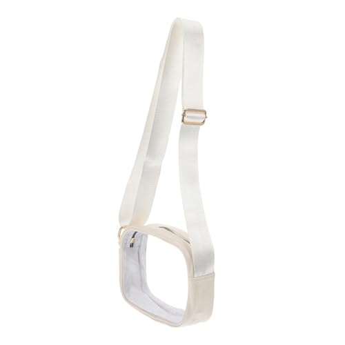 WOONEKY Transparente Umhängetasche Klein Verstellbar Sporttasche Klarer Beutel Für Konzerte Shopping Reise Zubehör von WOONEKY