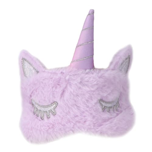 WOONEKY Unicorn Design Schlafmaske Weiche Augenmaske Lichtundurchlässig Komfortable Schlafbrille für Frauen Mädchen Plüsch von WOONEKY