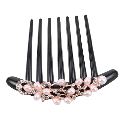 WOONEKY Vintage Haarkamm mit Kunstperlen und Strasssteinen Hochzeits Haaraccessoire für und Mädchen Praktische Haarspange für Frisuren und Vielseitige Styles von WOONEKY