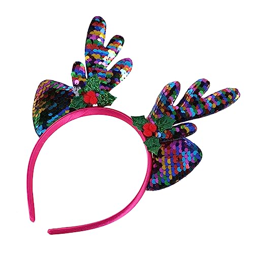WOONEKY Weihnachts-haarreifen Mit Zweifarbigen -hirschgeweih-antlers Niedliche Haarbänder Für Erwachsene Für Partys Und Festlichkeiten Und Neujahr von WOONEKY