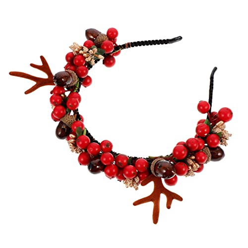 WOONEKY Weihnachtliches Deer Antlers Haarband Festliche Kostüm Accessoire Für Frauen Und Mädchen Für Weihnachten Karneval Und Cosplay-anlässe Mit Liebevollem Design Und Lebendigen von WOONEKY