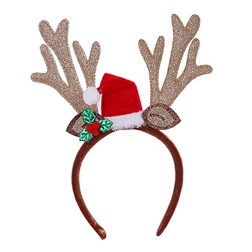 WOONEKY 1stück Weihnachts-haarreif Mit Entzückenden Rentiergeweihen Einstellbarer Haarschmuck Für Erwachsene Für Weihnachten Partys Und Auftritte von WOONEKY