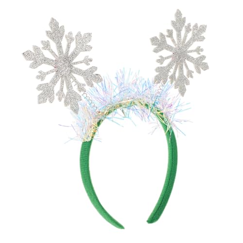 WOONEKY Weihnachts Haarreif Schneeflocke Kopfband Langlebig und Bequem für Damen und Mädchen Festlicher Kopfschmuck für Party und Alltag Detailreich Gestaltete Schneeflockendeko von WOONEKY