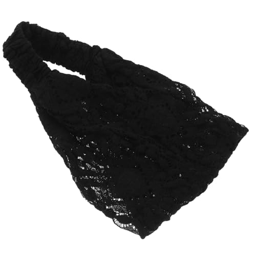 WOONEKY Weites Spitzen Haarband Damen Elastisches Handgefertigtes Haarschmuck Stirnband Graue Haare Abdeckend Vielseitig Tragbar für Alltag und Fest Modisches Kopftuch für Jugendlichen von WOONEKY