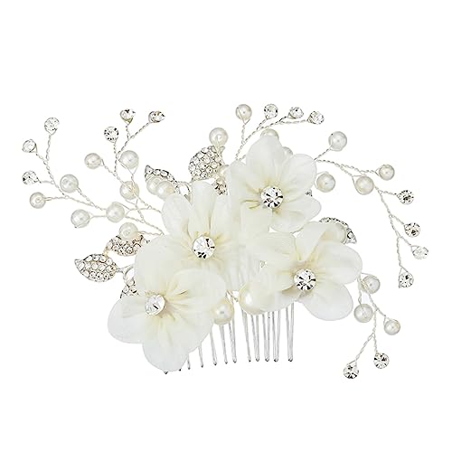 WOONEKY Haarkamm Für Die Hochzeit in Form Eines Blumenzweigs Haarschmuck Für Die Braut Charmant Und Praktisch Für Frauen von WOONEKY