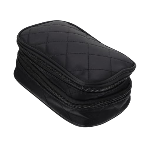 WOONEKY wasserdichte Kosmetiktasche Damen Großer Nylon Organizer mit Doppellagigem Design Leicht Robust Viel Stauraum für Make Up Toilettenartikel Reise Alltag Praktisch Übersichtlich von WOONEKY