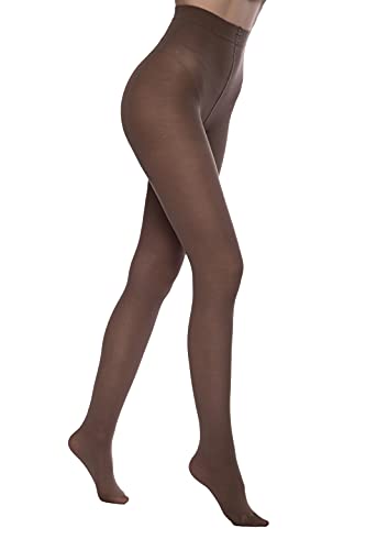 WOOTI TIGHTS ORTOLANA Mikrofaser Strumpfhose 40 den, weich und samtig Auch in Größe XL erhältlich, Noisette, L/XL von WOOTI TIGHTS